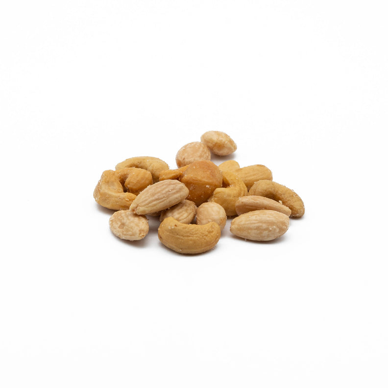  Most popular Charlesworth cooked nuts - Macadamias, Cashews and Blanched Almonds.